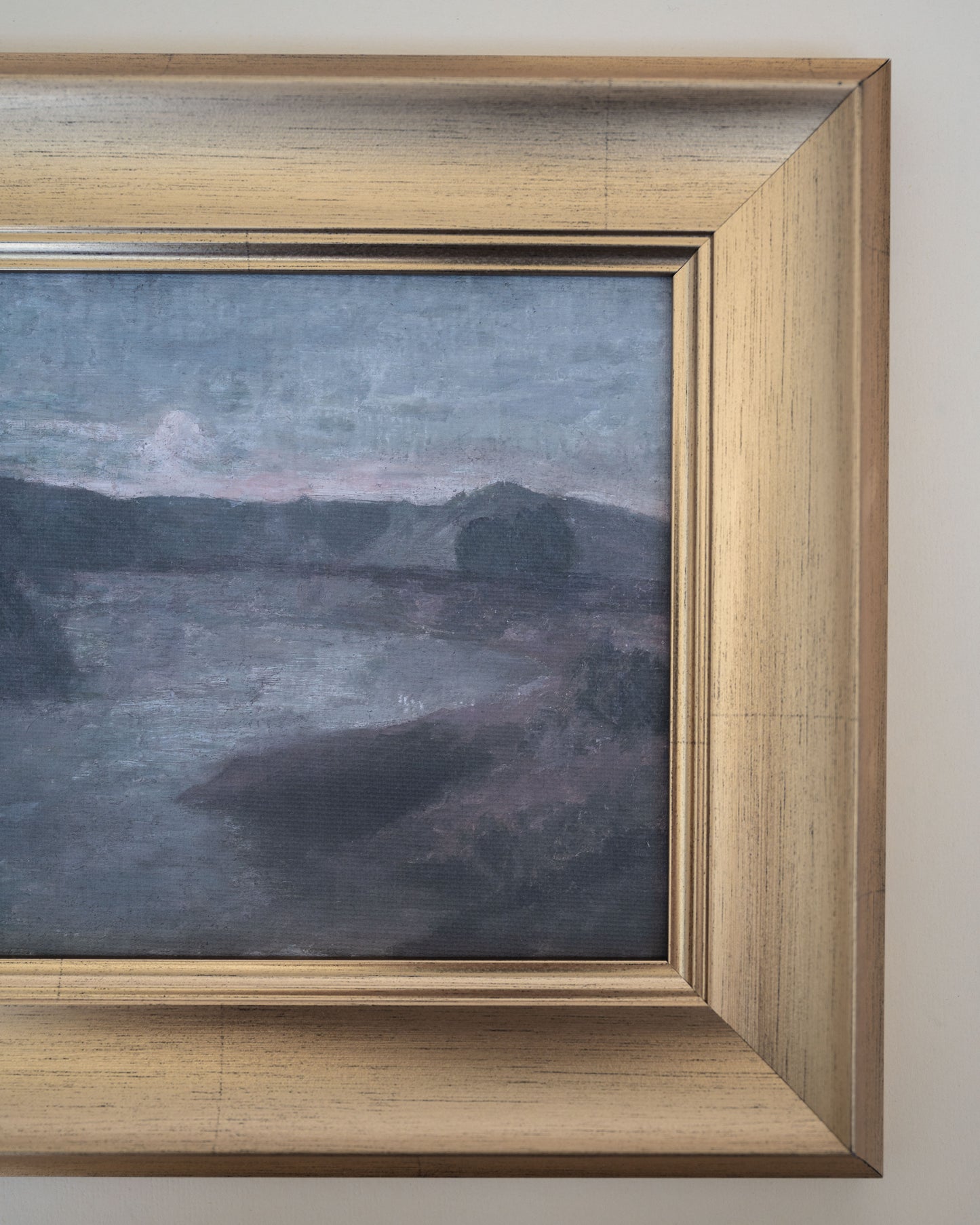 Hazy River Landscape Framed Art