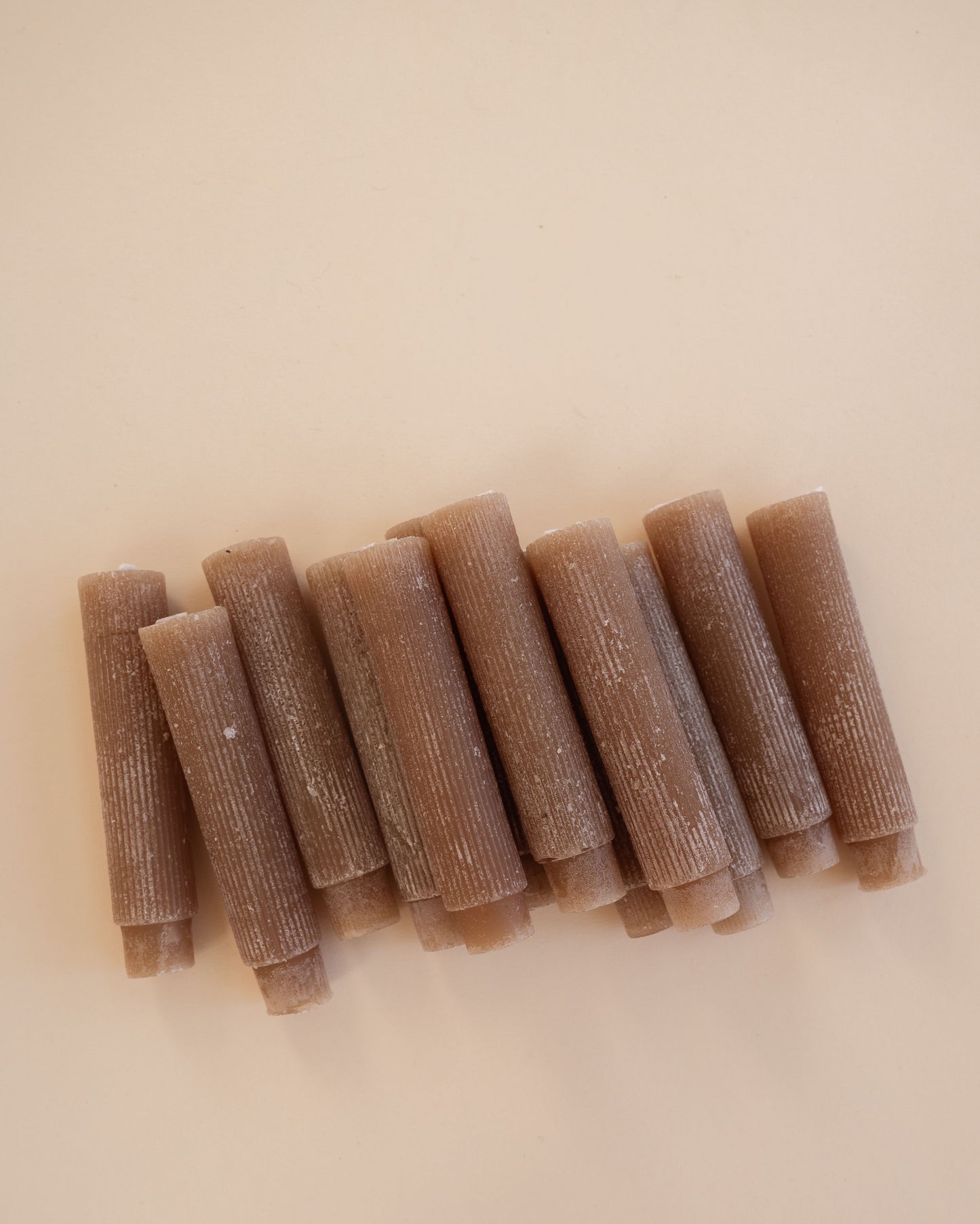Unscented Pleated Taper Candles (short)