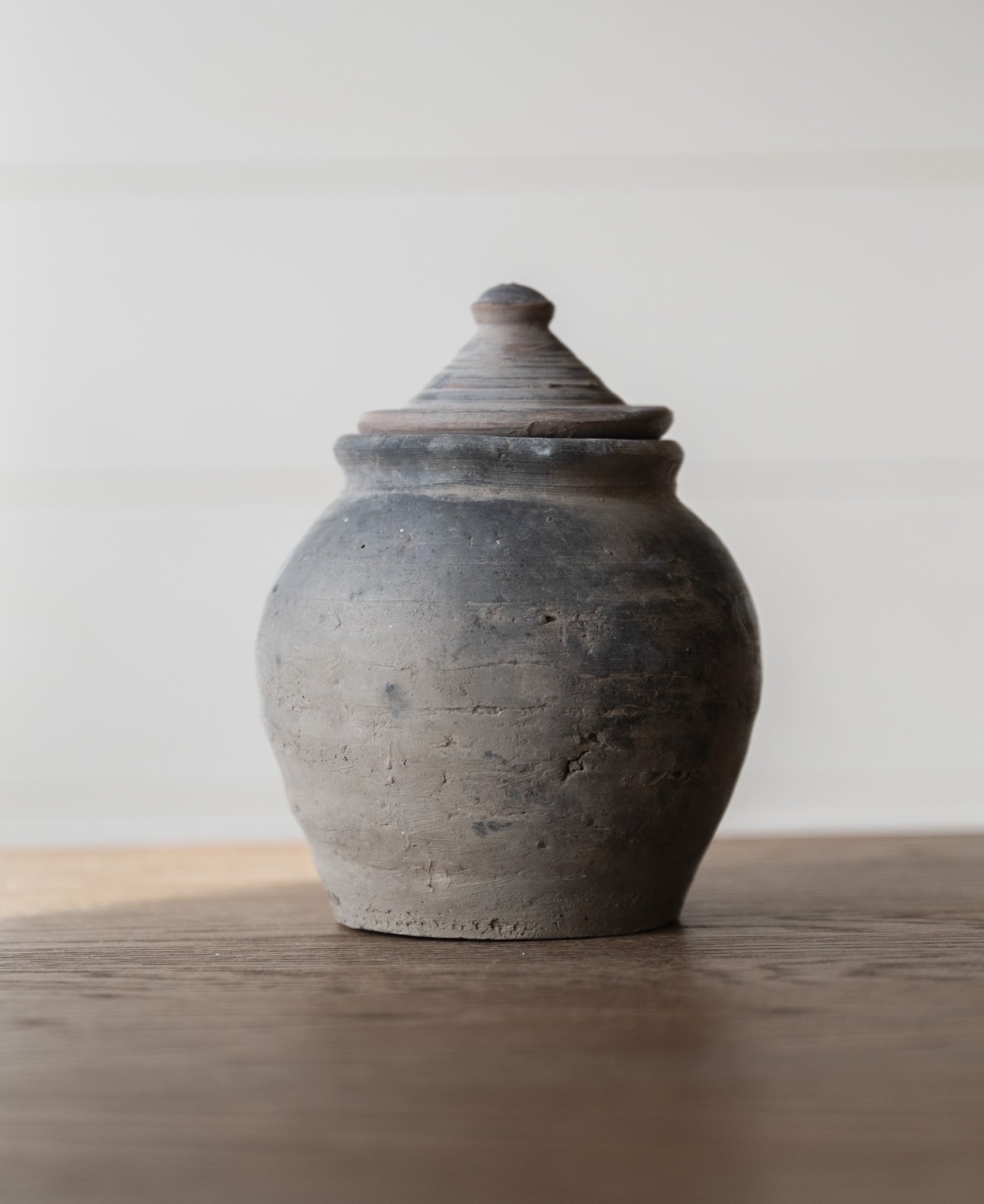 Lidded Village Jar