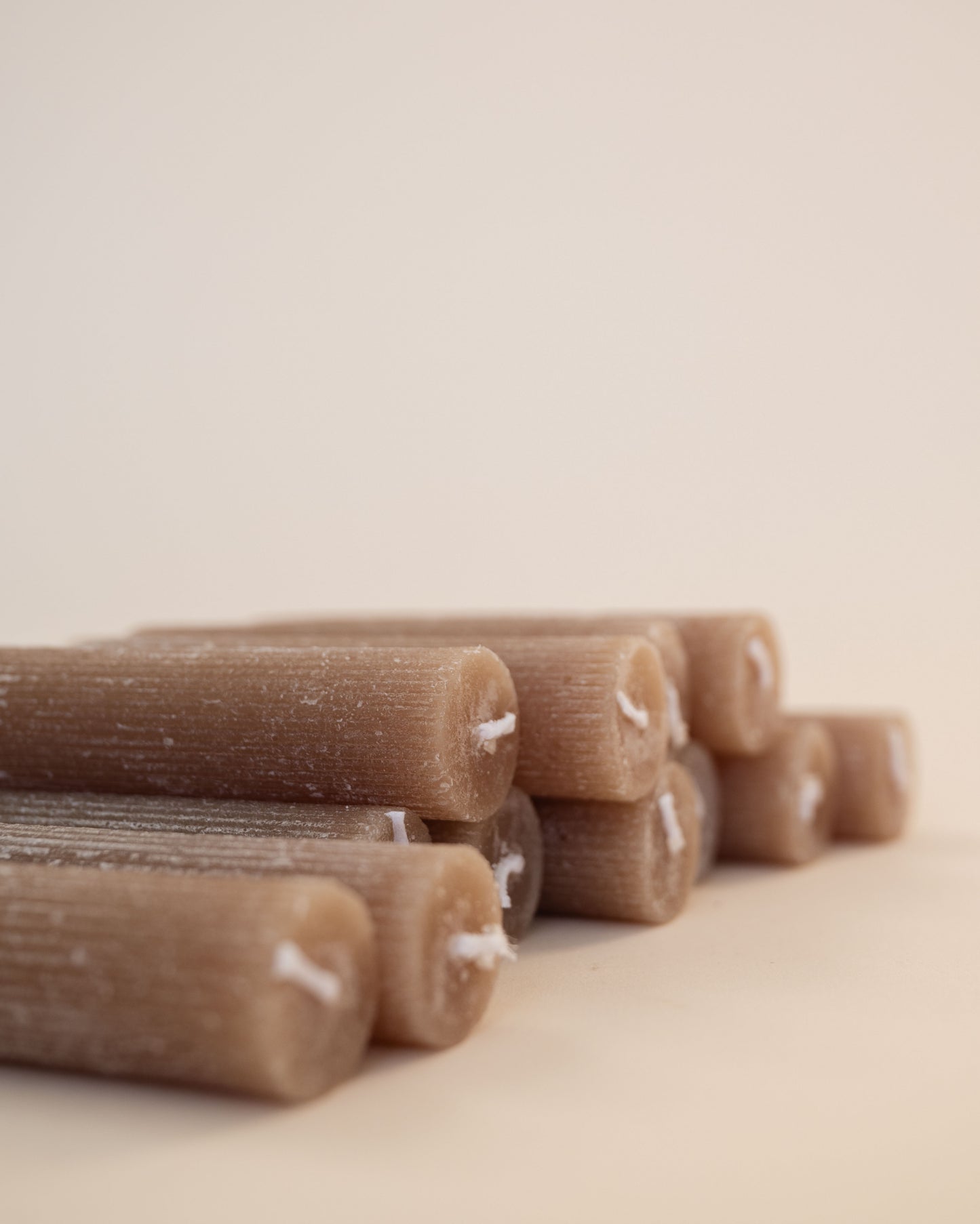 Unscented Pleated Taper Candles (short)
