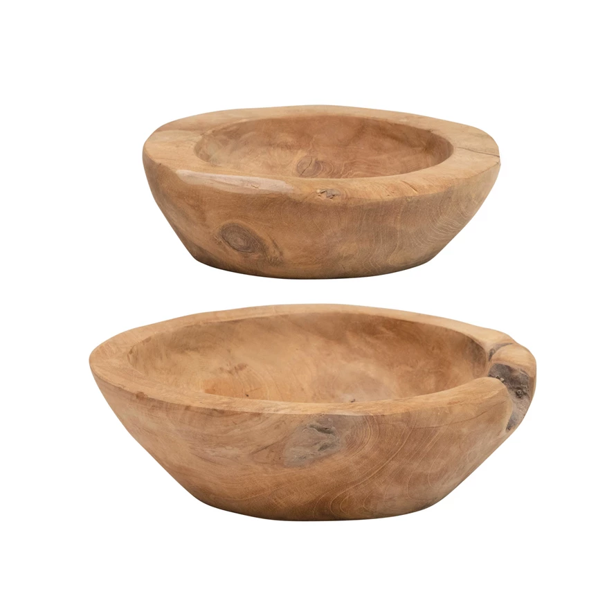 Teak Wood Bowl Set