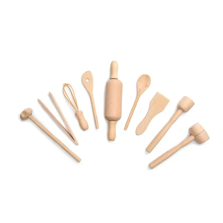Kids 9pc Wood Kitchen Set