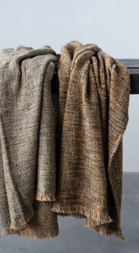 Melange Bouclé Throw Blanket
