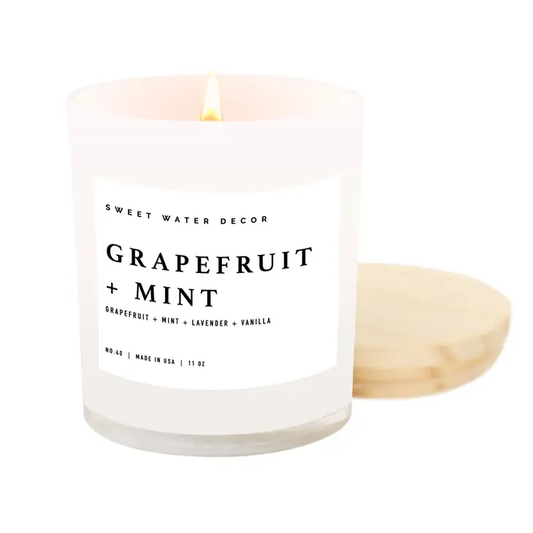 Grapefruit + Mint Soy Candle