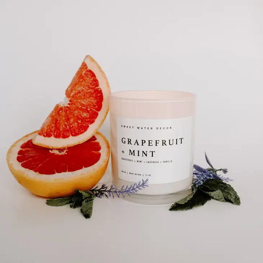 Grapefruit + Mint Soy Candle