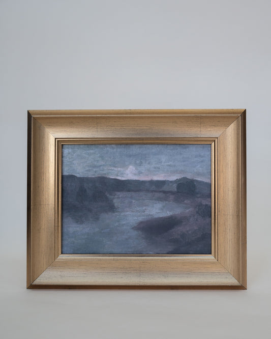 Hazy River Landscape Framed Art