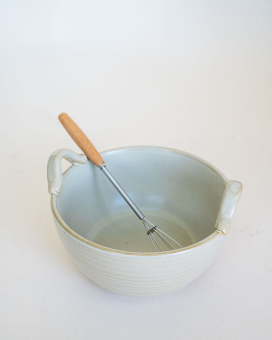 Stoneware Bowl + Whisk