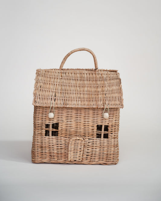 Hand-woven Rattan House Basket