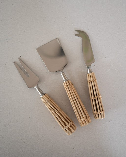 Rattan Cheese Knives