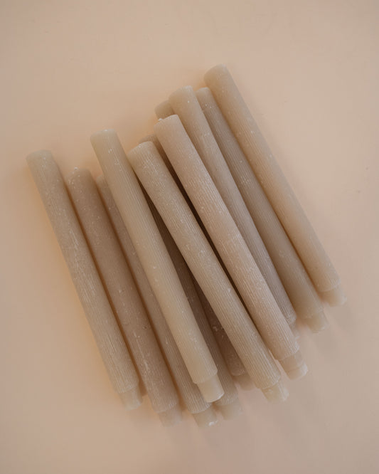 Unscented Pleated Taper Candles