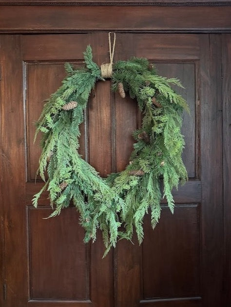 Faux Pine Wreath