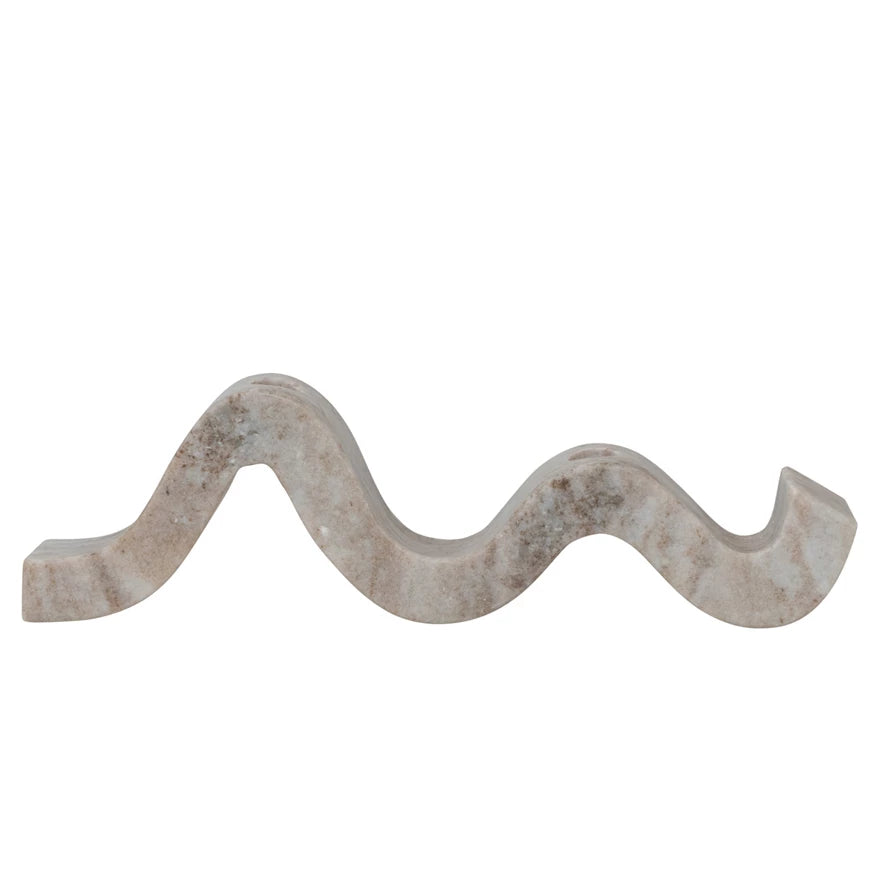 Marble Wave Double Taper Holder
