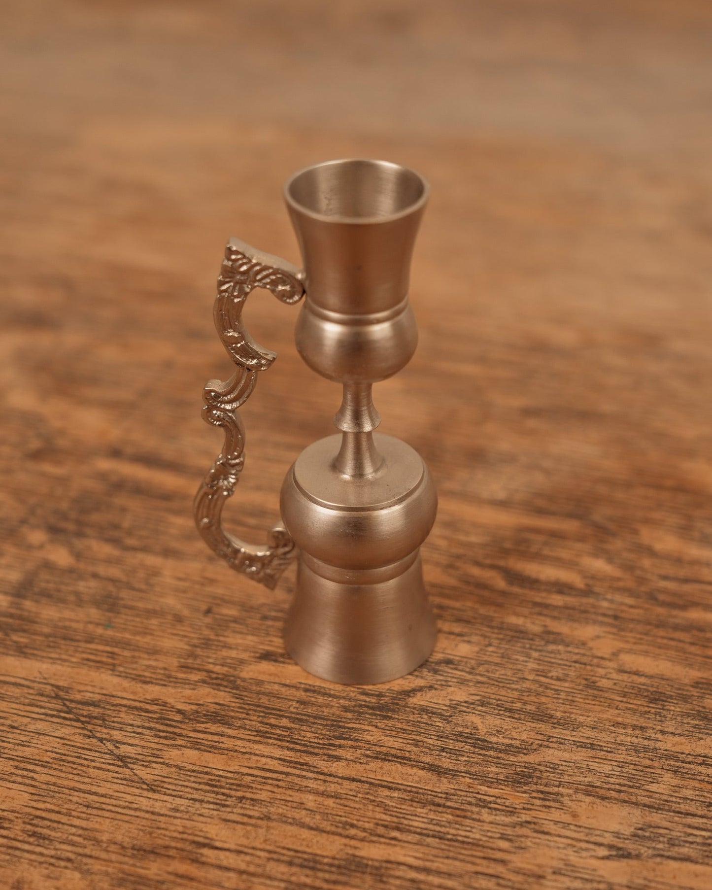 Ornate Pewter Plated Jigger