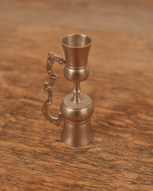 Ornate Pewter Plated Jigger