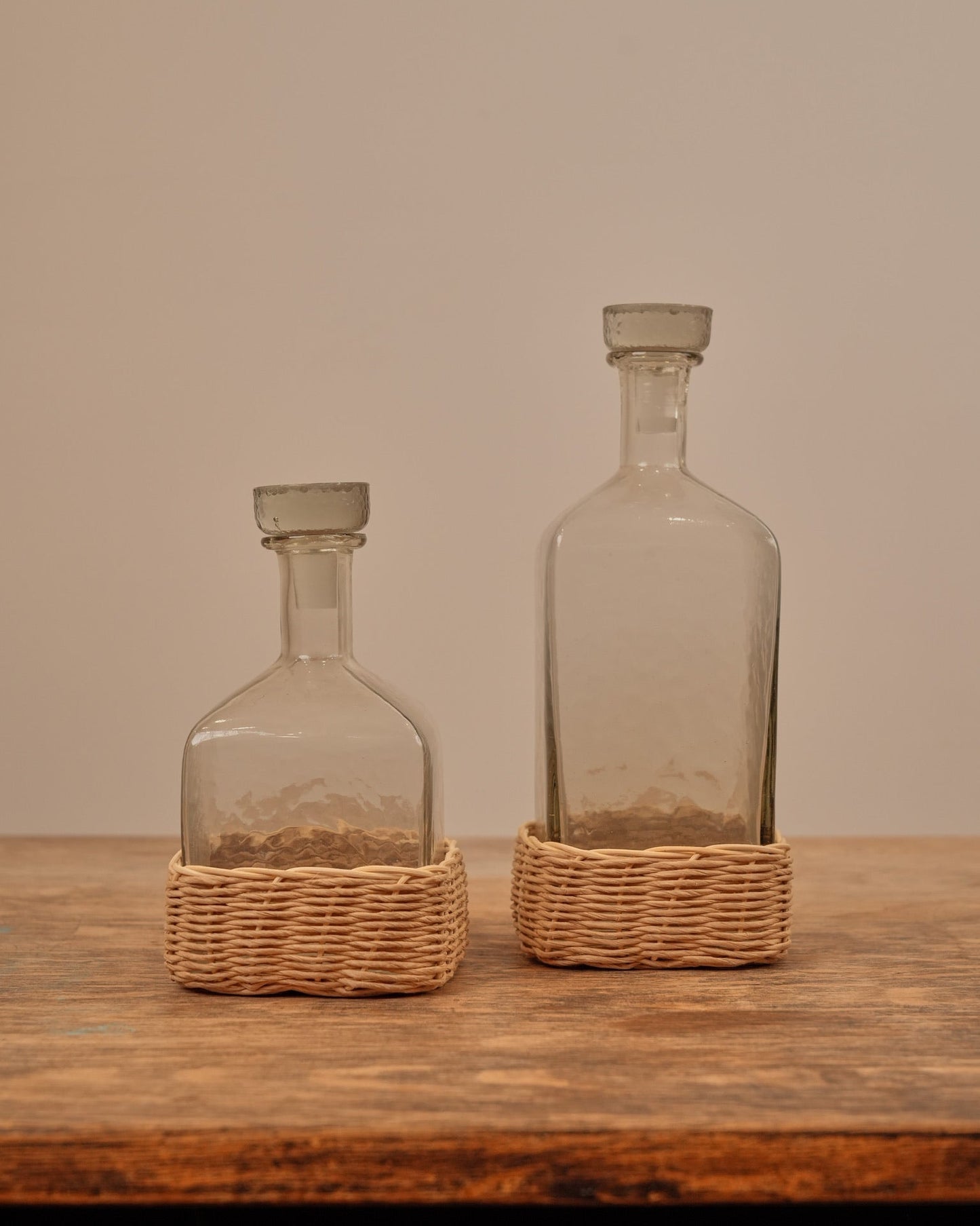 Hammered Glass Bottles