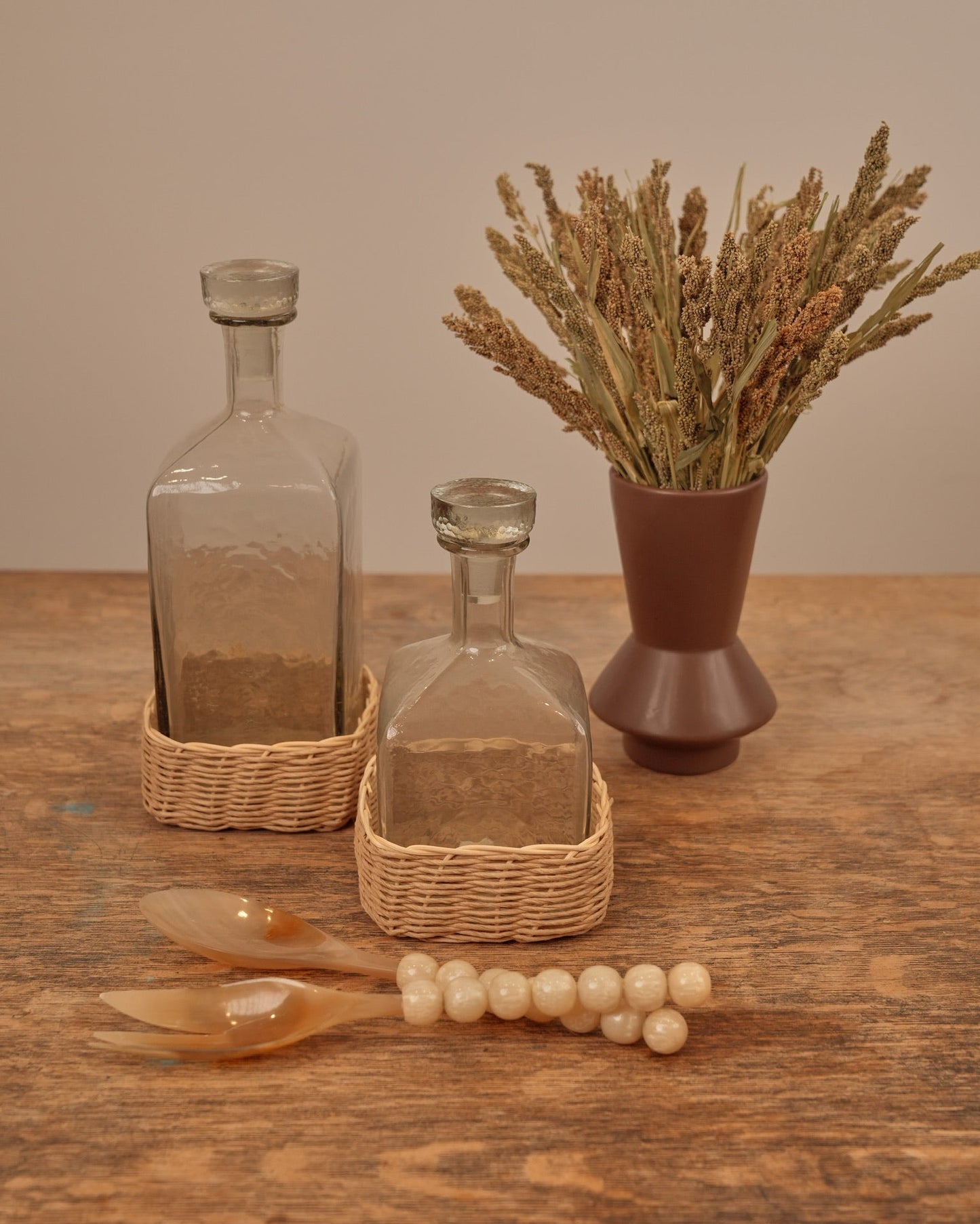 Hammered Glass Bottles