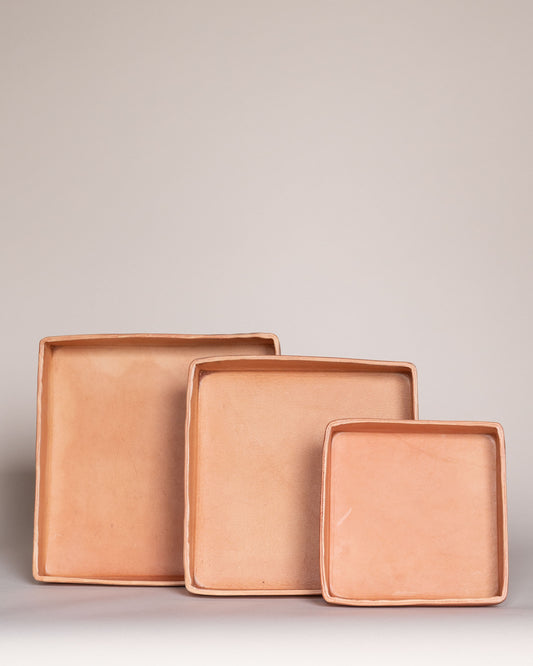 James Leather Nesting Tray Set