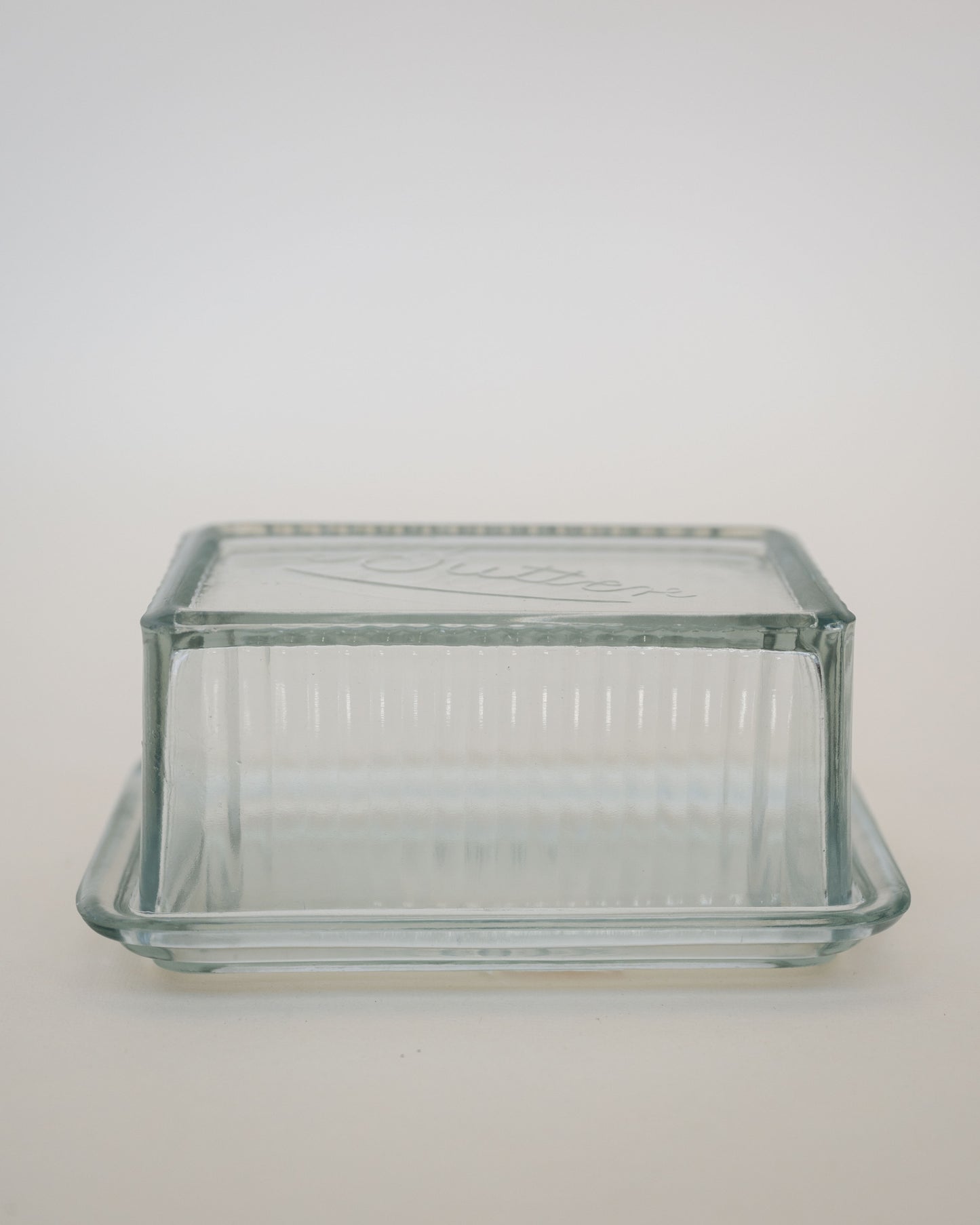 Pressed Glass Butter Dish