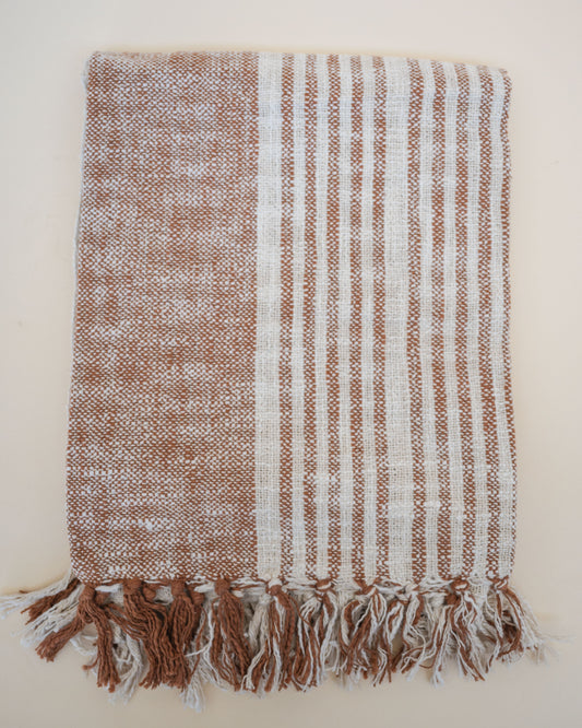 Autumn Striped throw