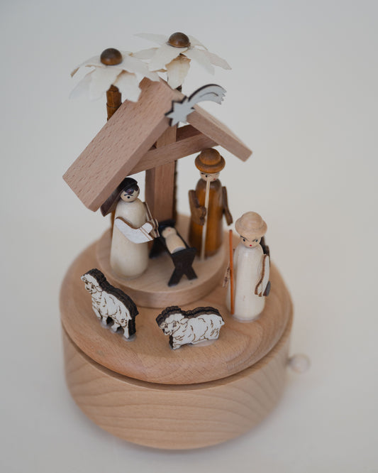 Wind-Up Nativity Music Box