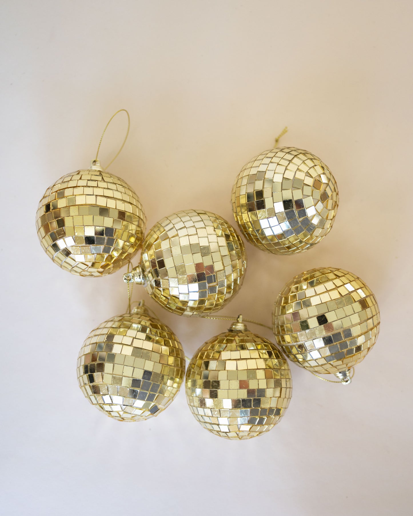 Gold Disco Ball Ornaments