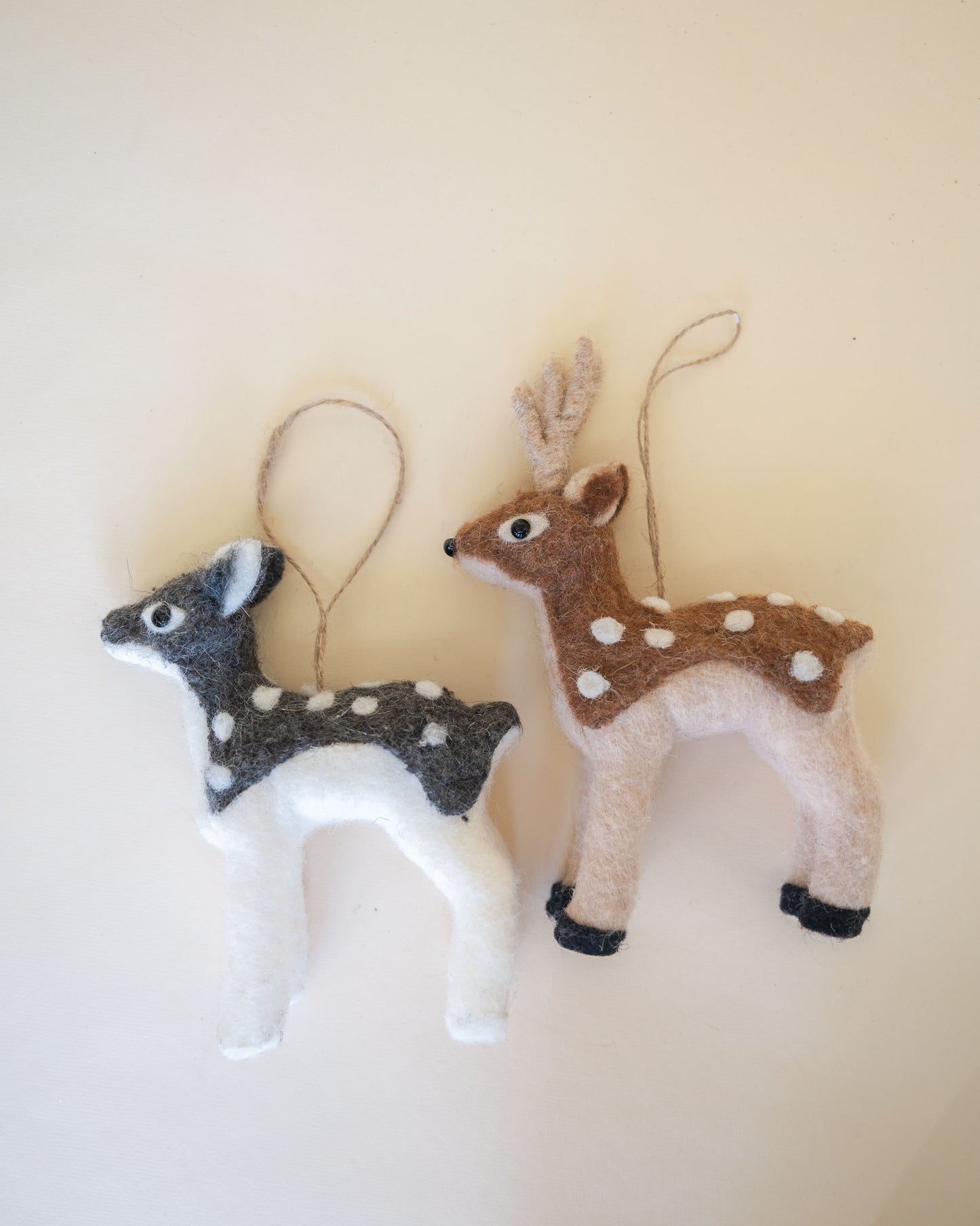 Felt Deer Ornament set