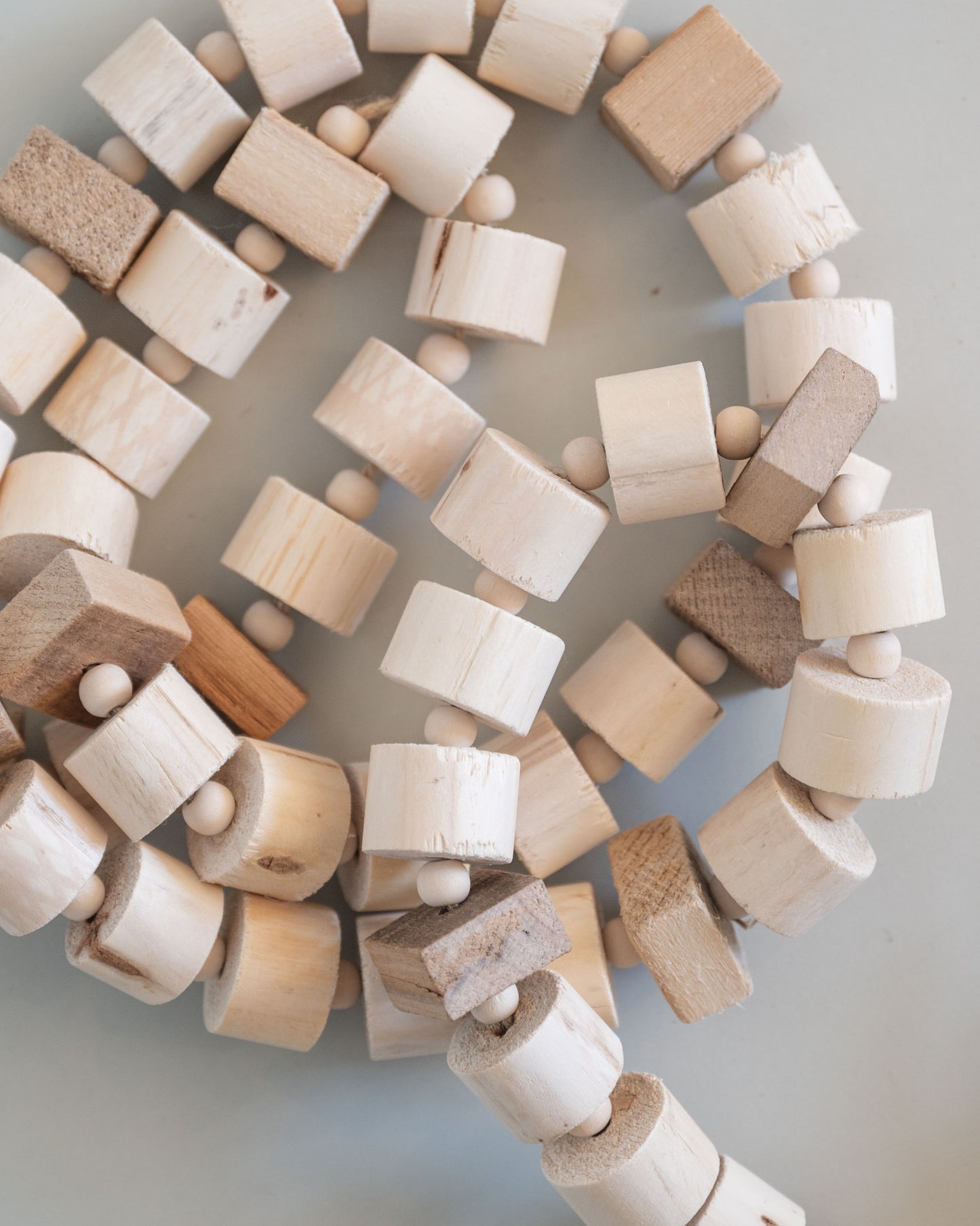 Piper Wood Block Bead Garland