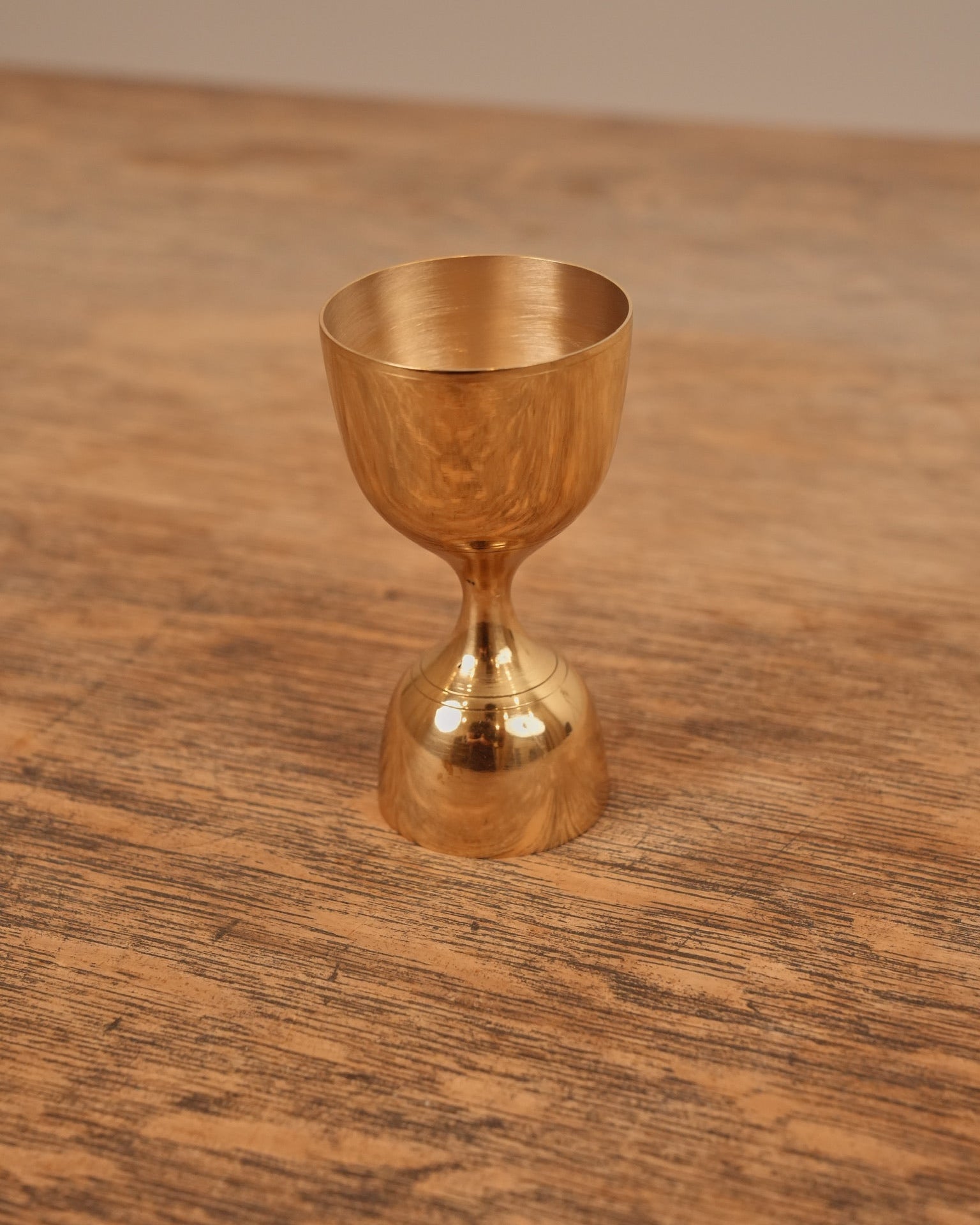 Sleek Brass Jigger