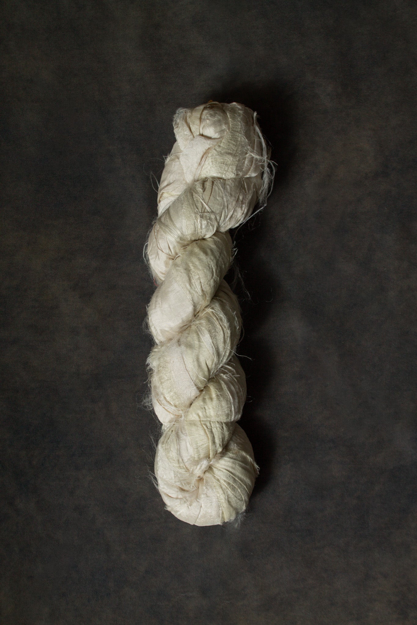 Ivory Torn Silk Ribbon