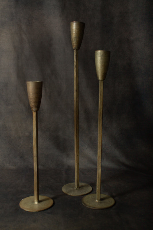 Antique Brass Candlestick Holder set