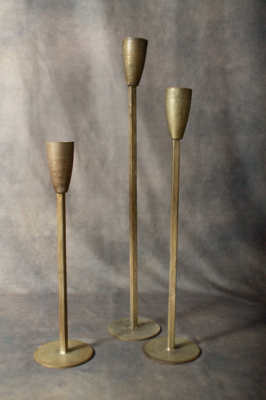 Antique Brass Candlestick Holder set