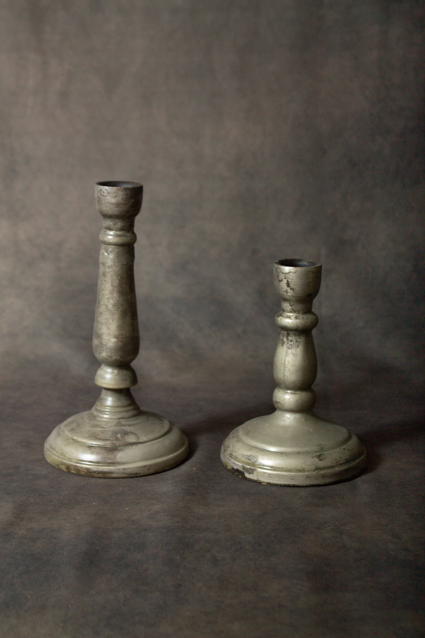 Iron Candle Holder, silver finish