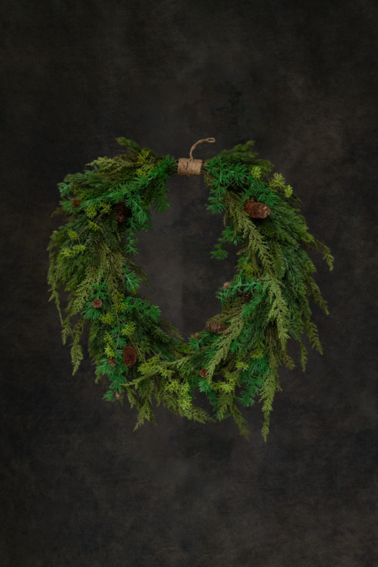 Faux Pine Wreath