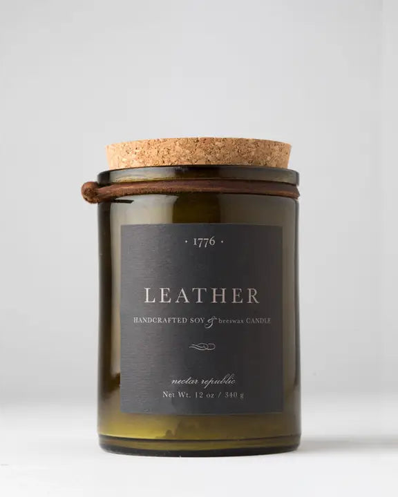 LEATHER Soy Candle