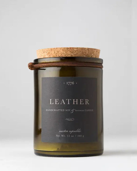 LEATHER Soy Candle