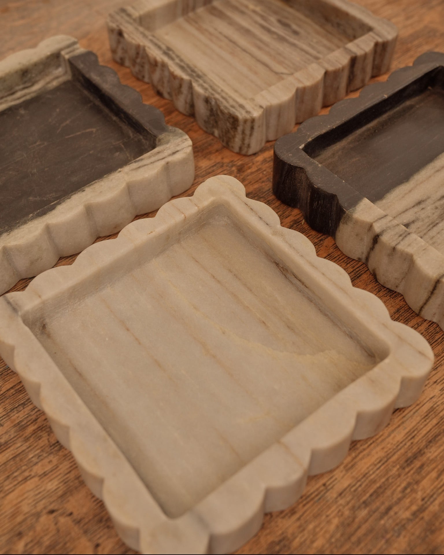 Marble Scalloped Tray