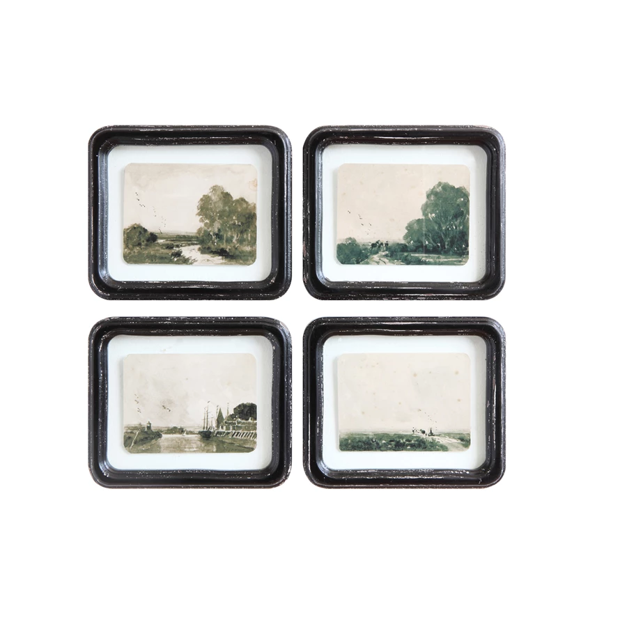 Framed Landscape Prints (set of 4)