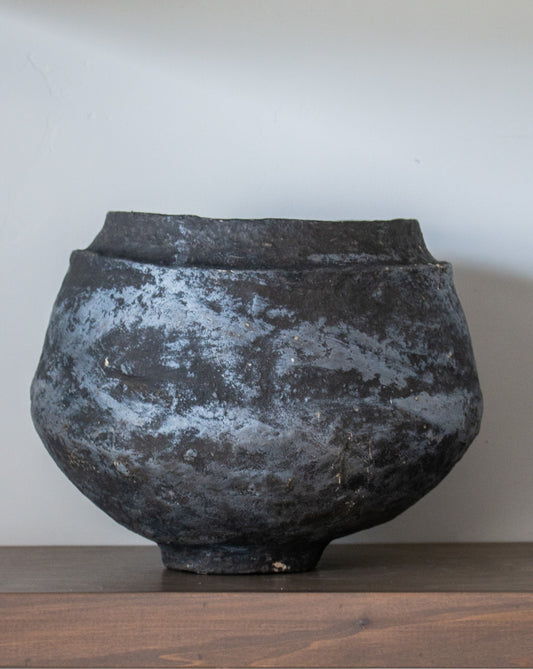 Birk Paper Mache Vessel - Dark