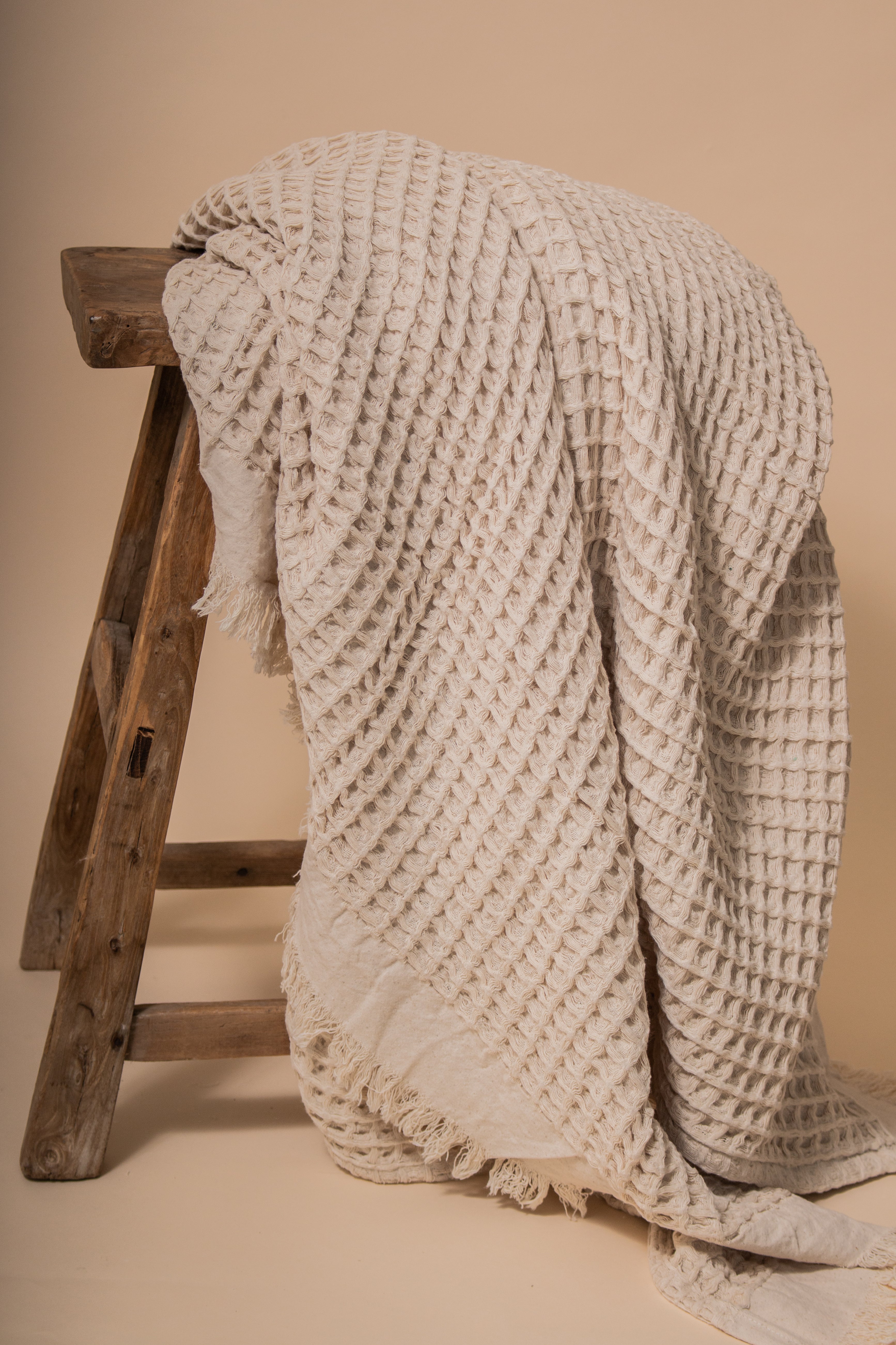 Waffle weave online throw