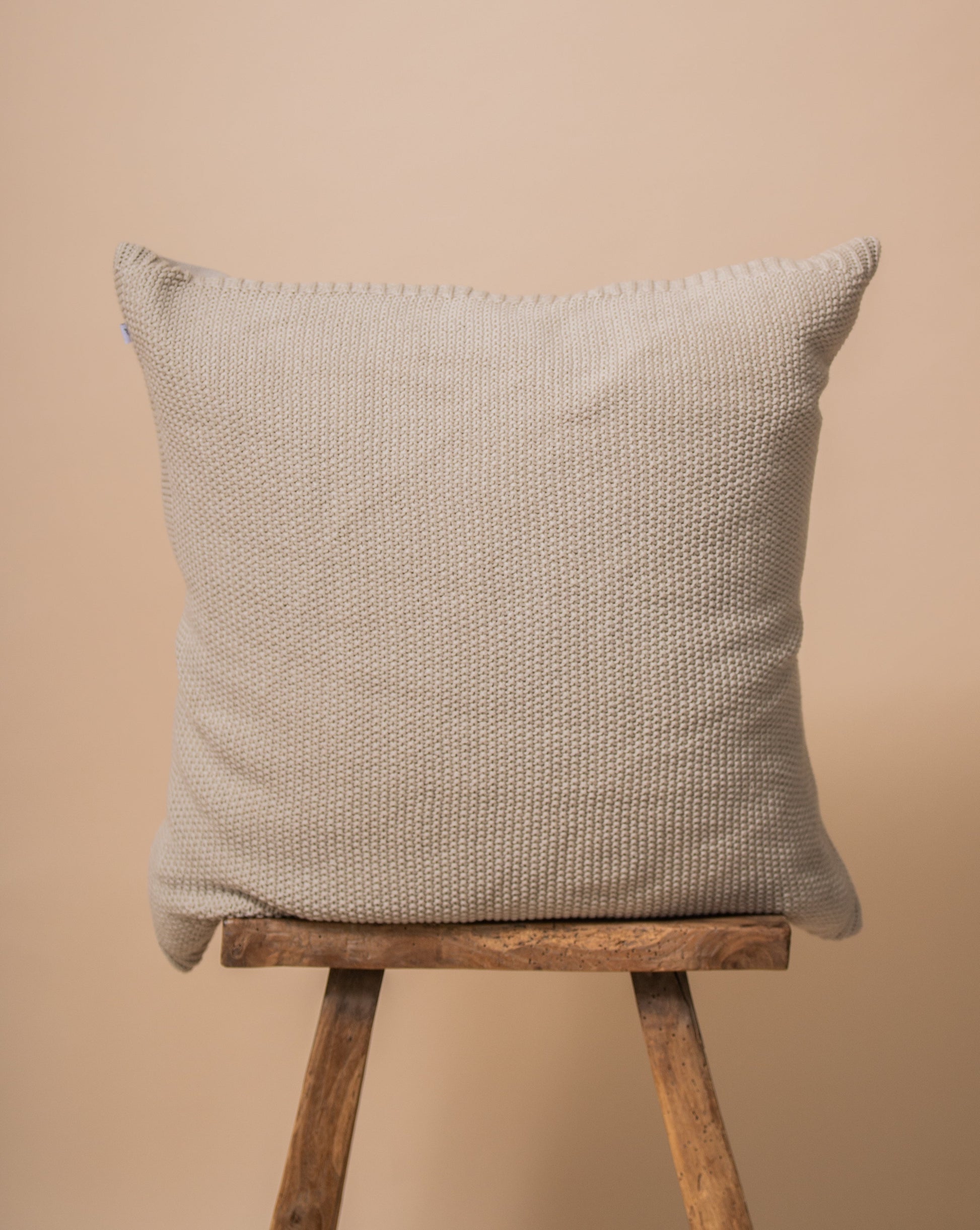 Sia Cotton Seed Stitch Knit Pillow Cover